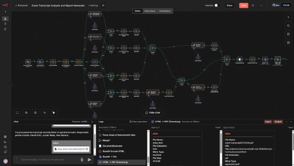 n8n Zoom Transcript Analysis Workflow (and Download)